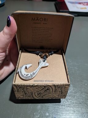 Maori Hook Adjustable Necklace New In Box